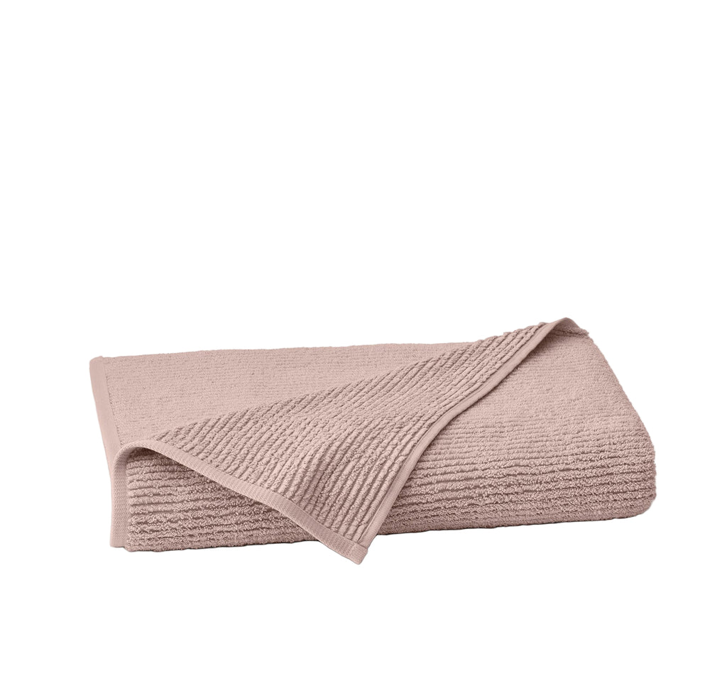 Turkish Ribbed Bath Sheet in Dusty Rose