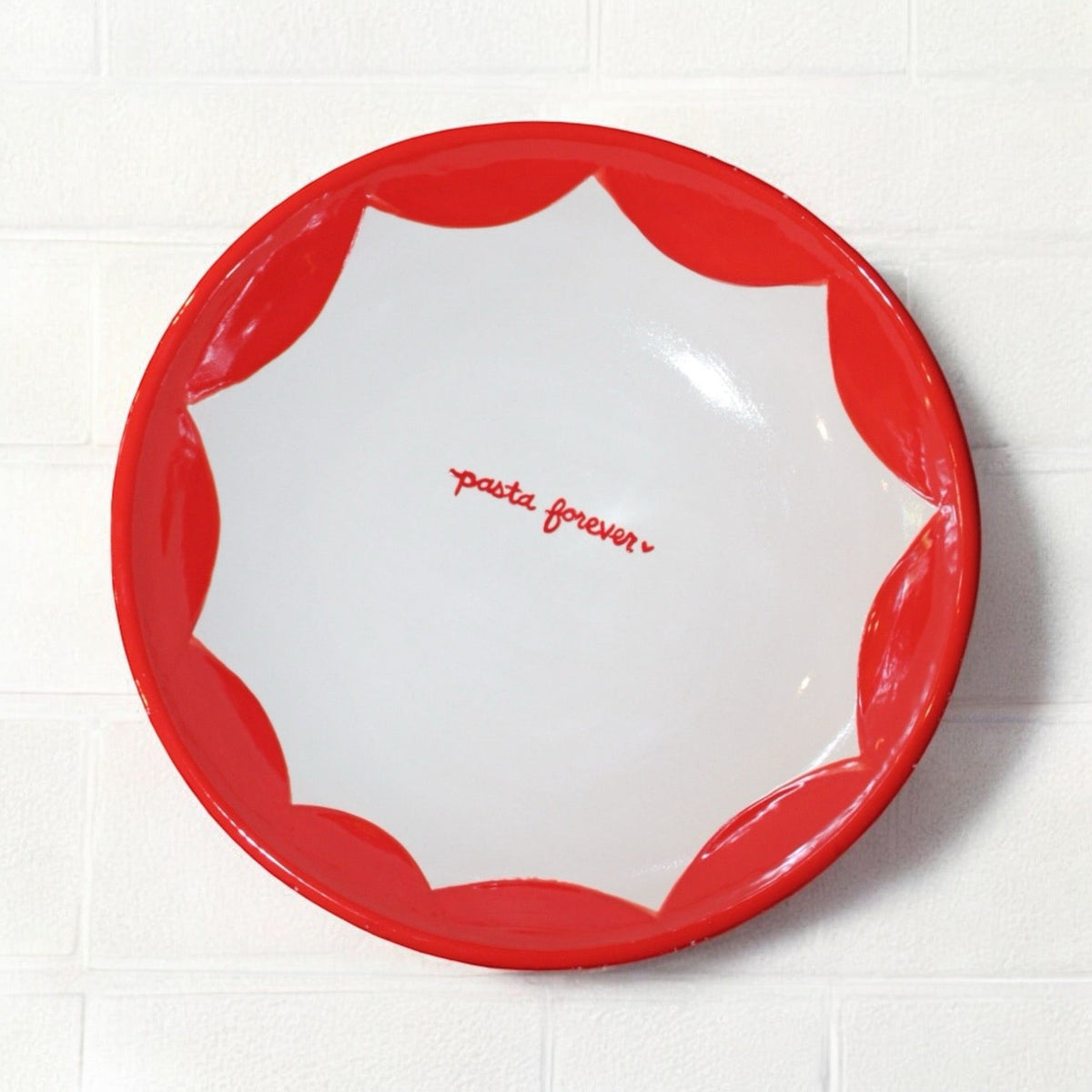 Hand-painted "Pasta Forever" Pasta Bowl