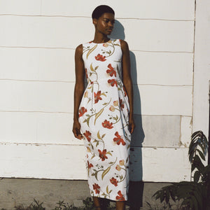 Avery Dress in Red Hibiscus