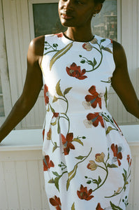 Avery Dress in Red Hibiscus