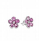 Blush Bloom Diamond & Pink Sapphire Studs