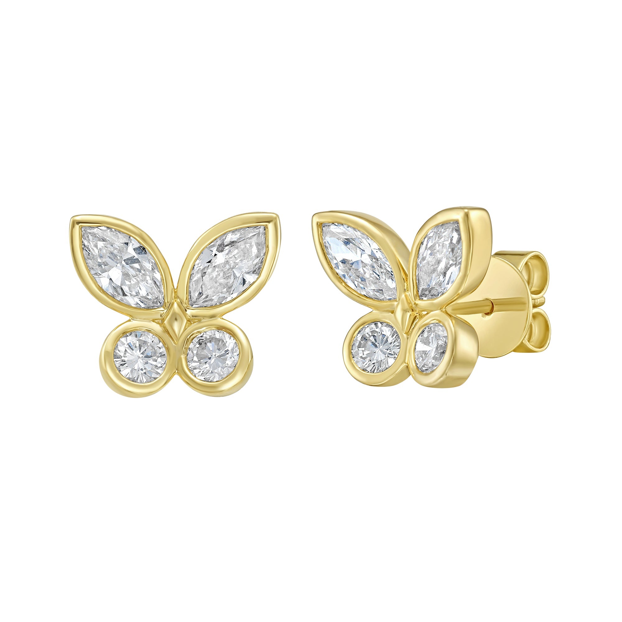 Eurema Butterfly Diamond Studs