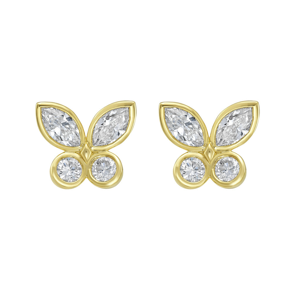 Eurema Butterfly Diamond Studs