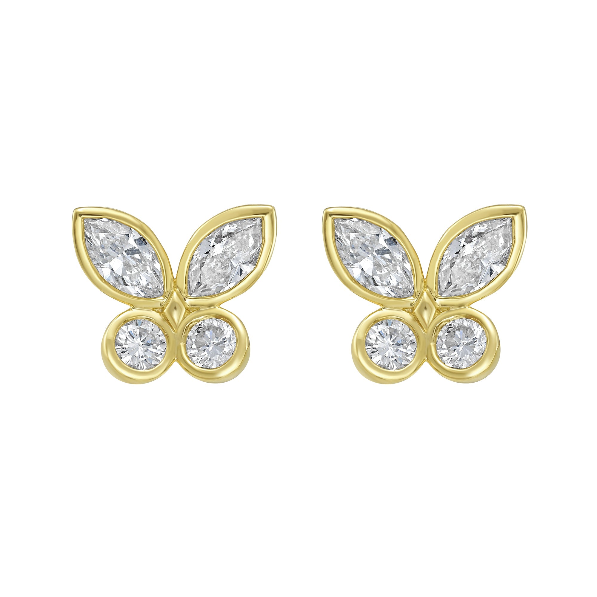 Eurema Butterfly Diamond Studs