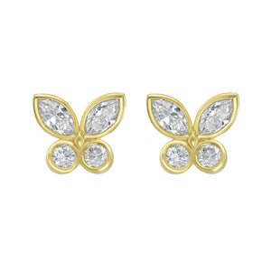 Eurema Butterfly Diamond Studs