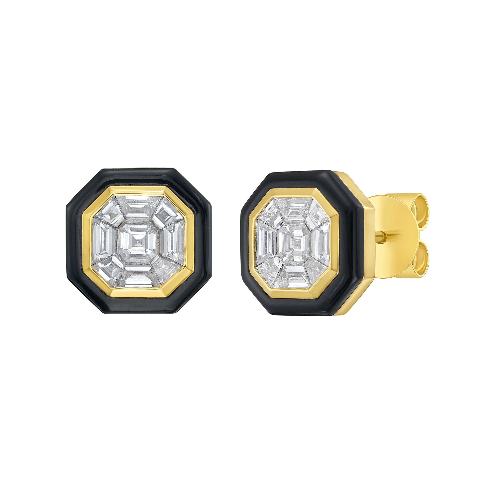 Black Velvet Diamond Studs