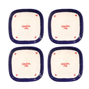 Tiny “Caviar Me” Plates, Set of 4