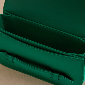 Romy Clutch in Satin Emerald