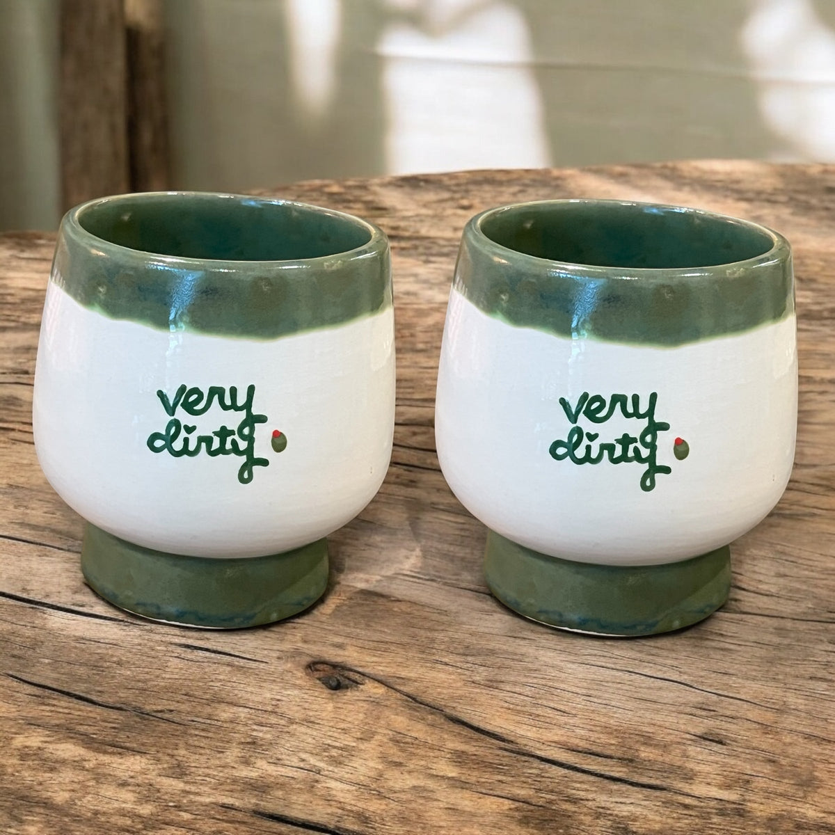 Martini “Very Dirty” Cups, Set of 2
