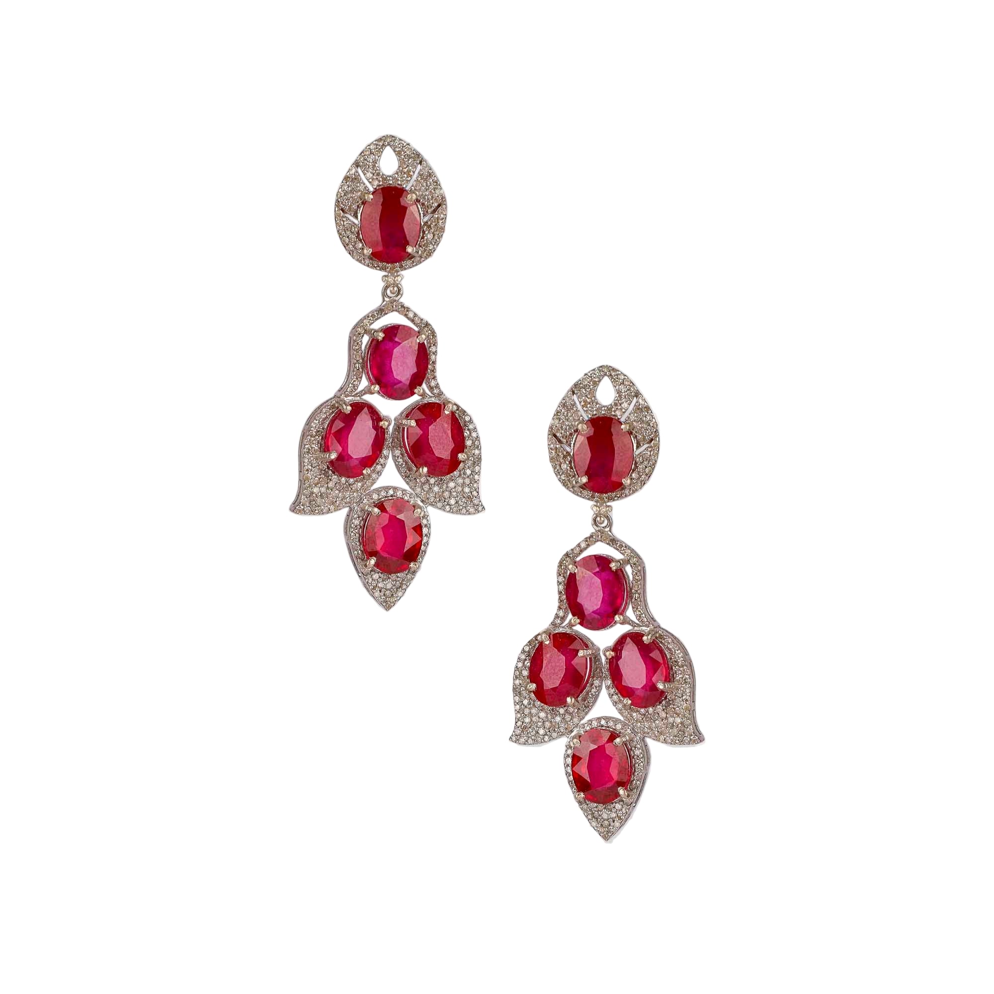 Ruby and Diamond Earrings