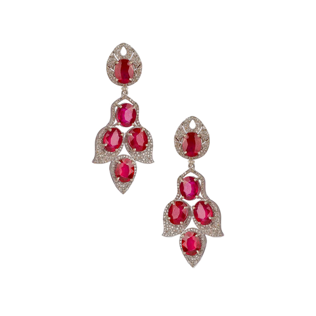 Ruby and Diamond Earrings