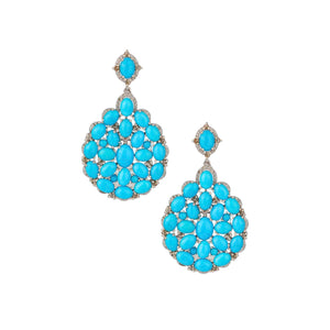 Turquoise and Diamond Earrings