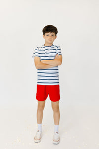 Practice Shirt in Navy & White Stripe