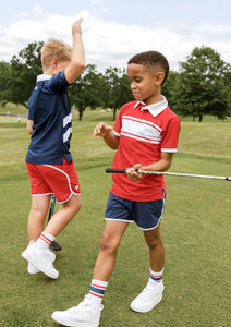 Retro Super Short in Red with White Piping