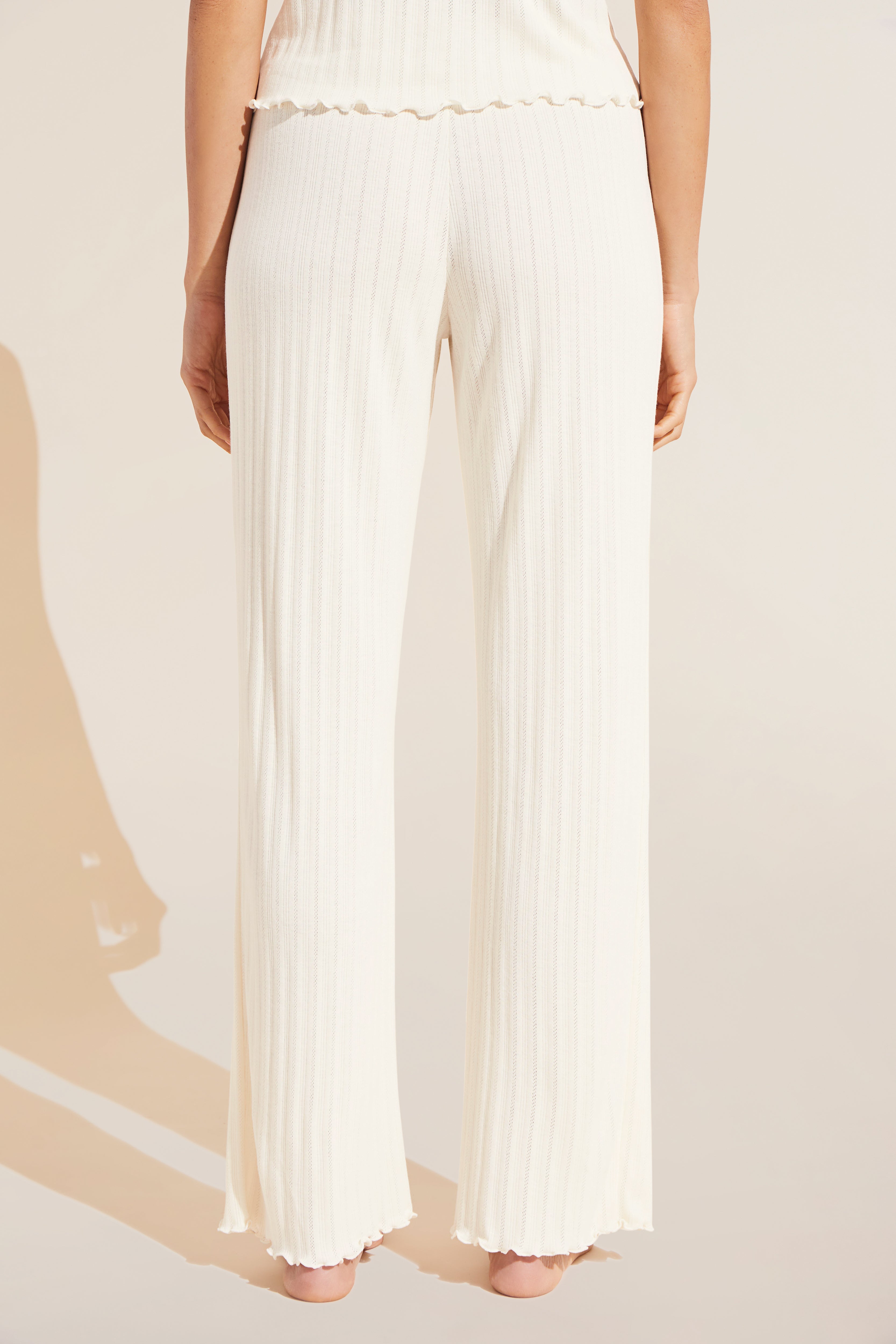Pointelle Pant in Ivory