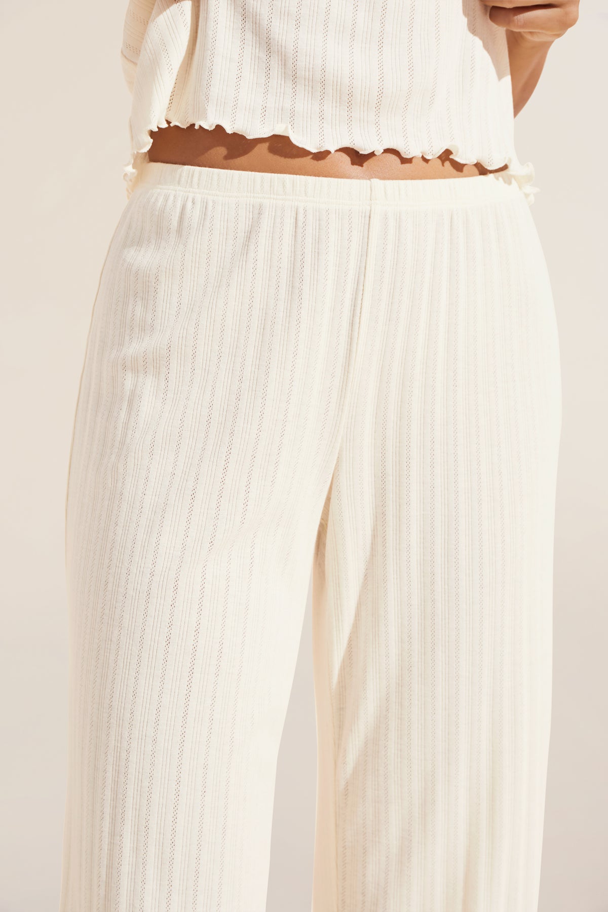 Pointelle Pant in Ivory