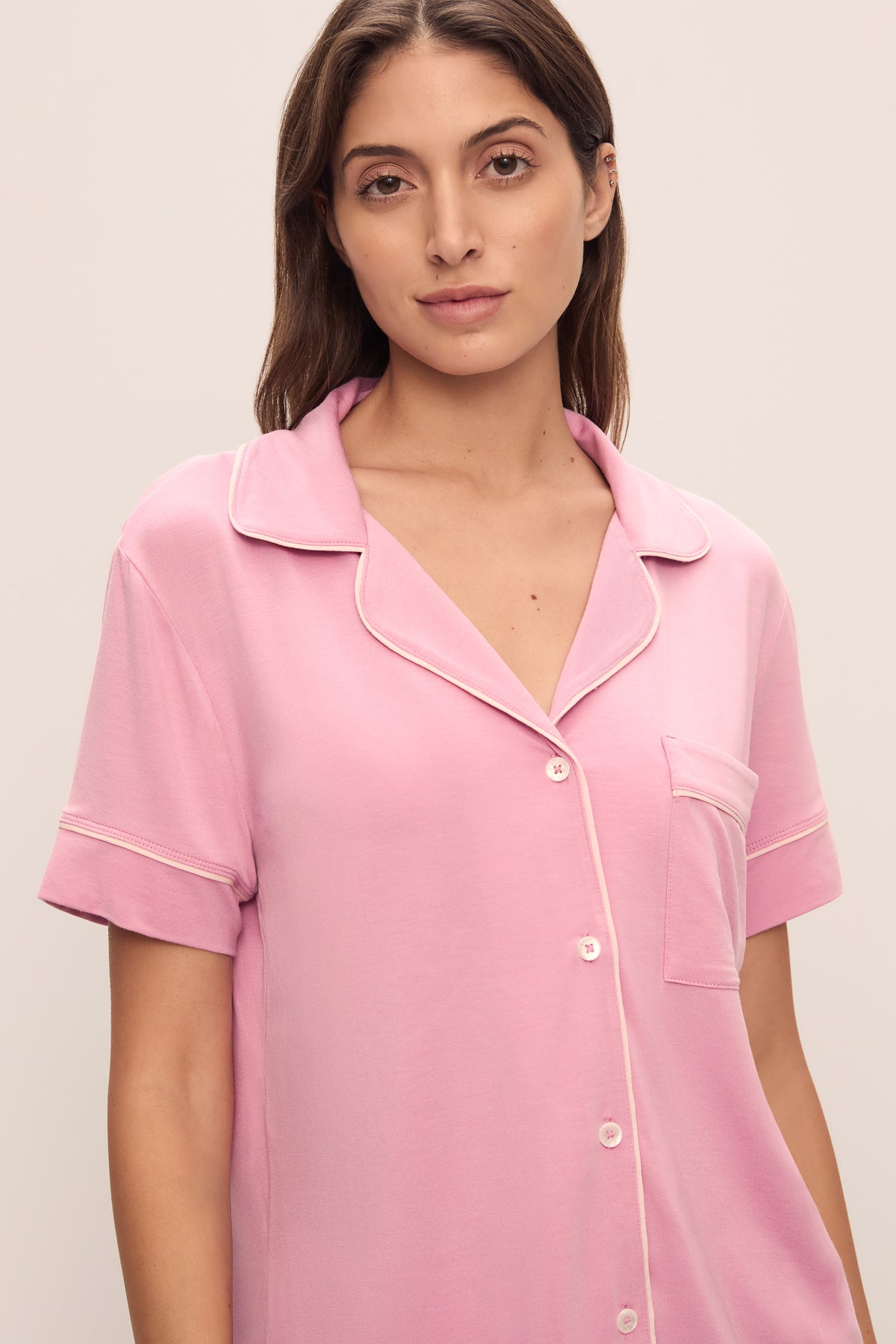 Gisele Relaxed Short PJ Set in Rose Quartz/Petal Pink