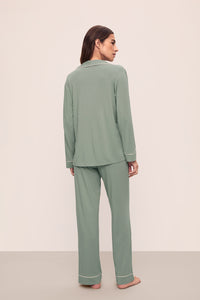 Gisele Long PJ Set in Eucalyptus/Ivory