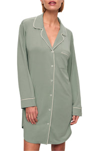 Gisele Sleepshirt in Eucalyptus/Ivory
