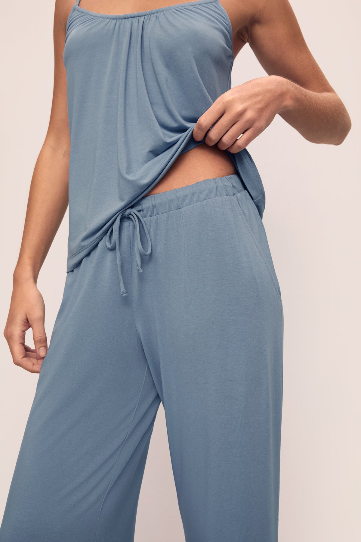 Gisele Cami/Pant PJ Set in Faded Denim