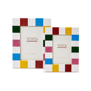 Colorblock Photo Frames, Set of 2