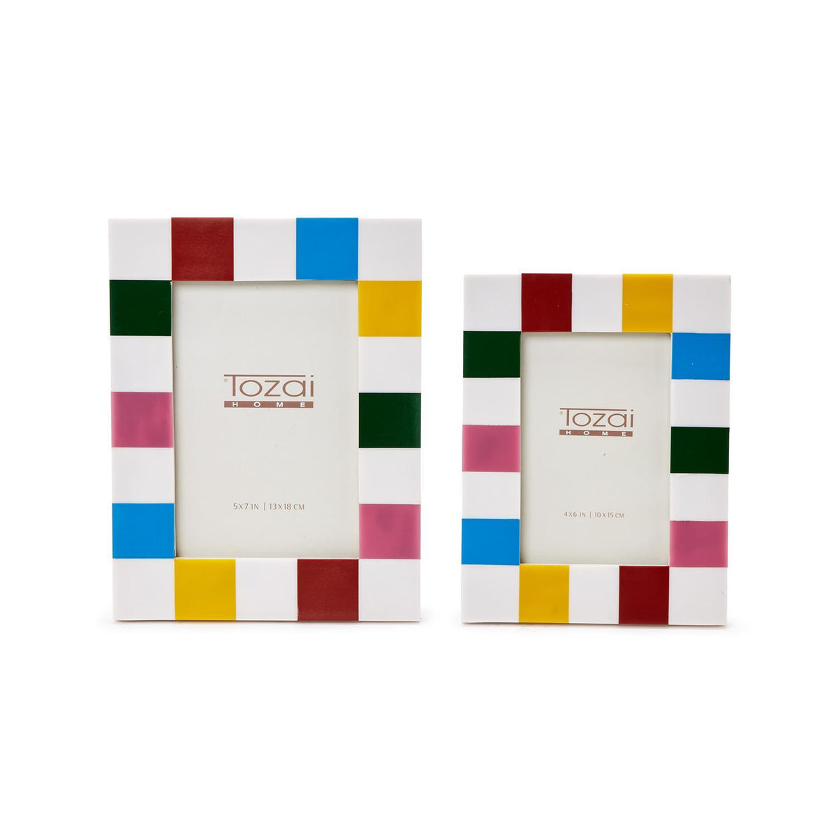 Colorblock Photo Frames, Set of 2