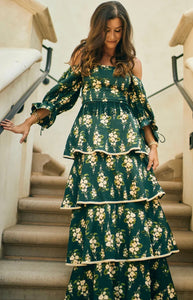 EDDY x Mckenzie Depinto Jamie Top in Deep Green & Floral