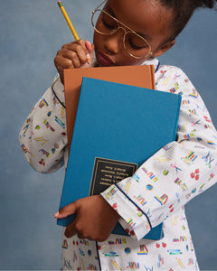 Kid's Twill Pajama Set in Literary Lessons