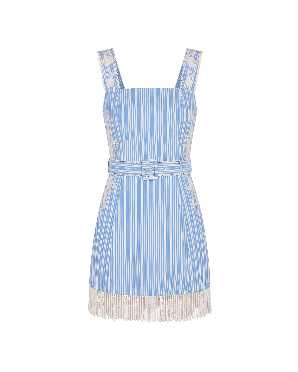 Sarah Bird Mini Dress in Bluebell Beaded Stripe