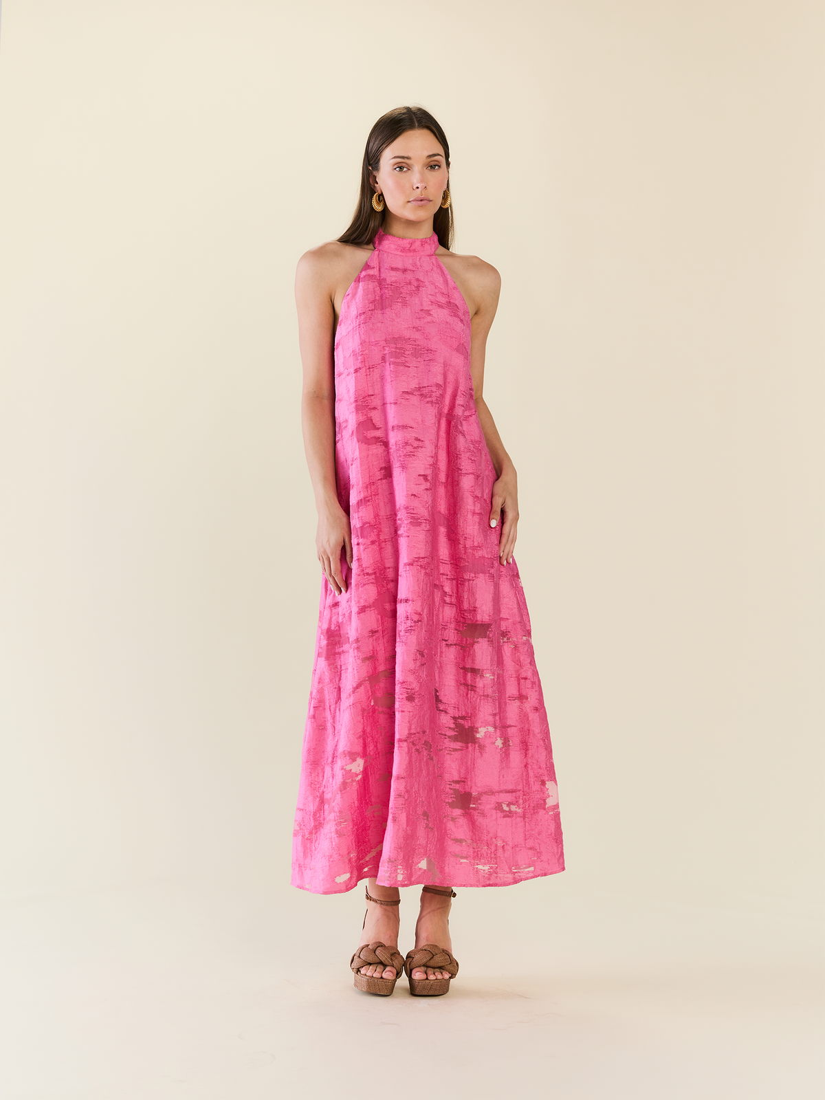 Audra Maxi Dress in Rosa Toscana