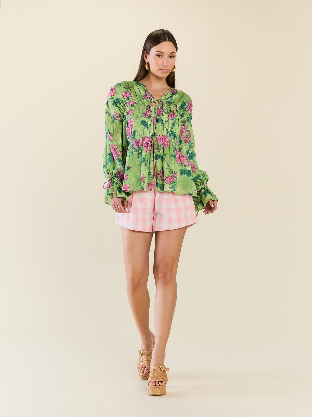 Isle Top in Gardenia Floral