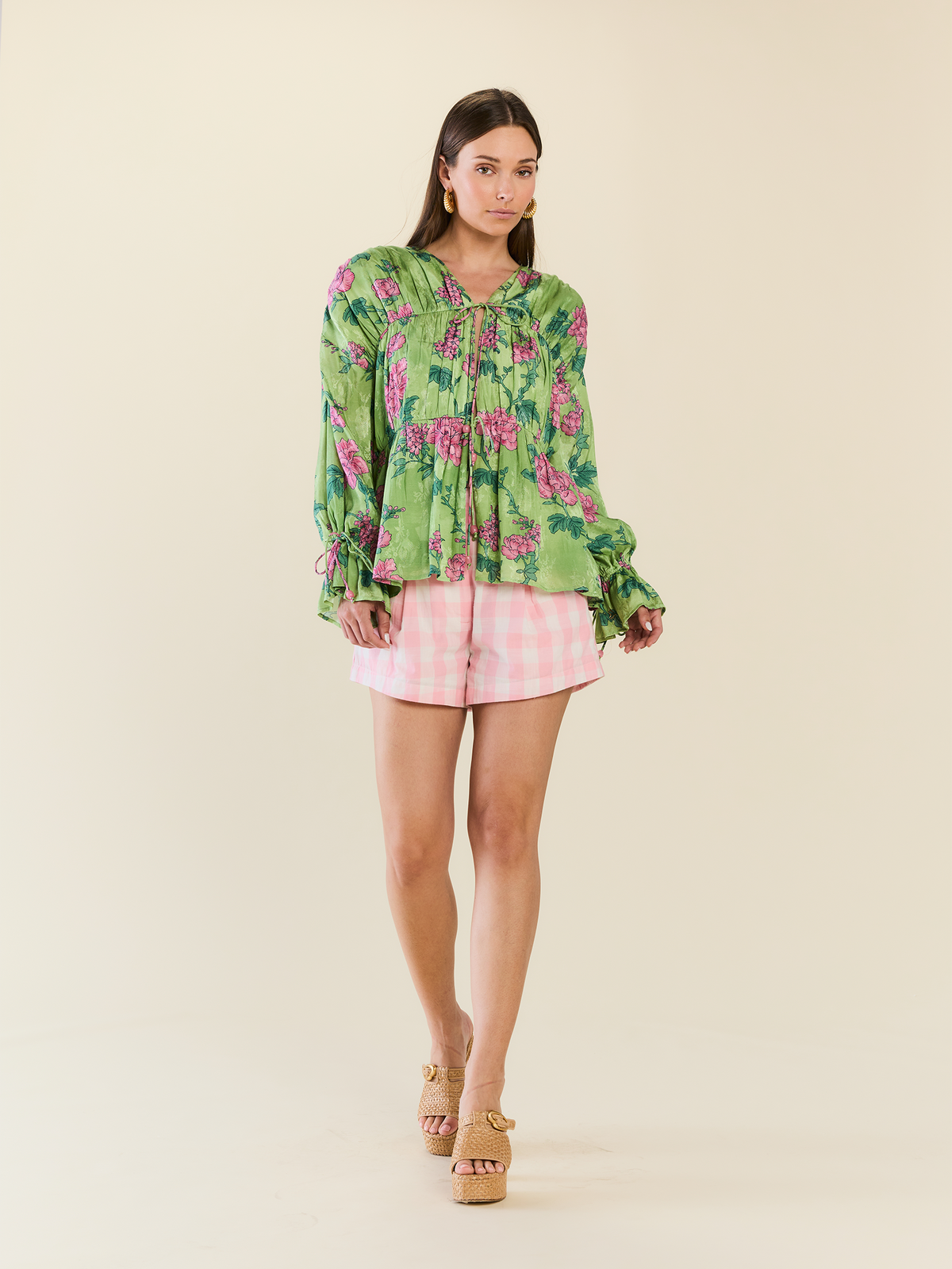 Isle Top in Gardenia Floral
