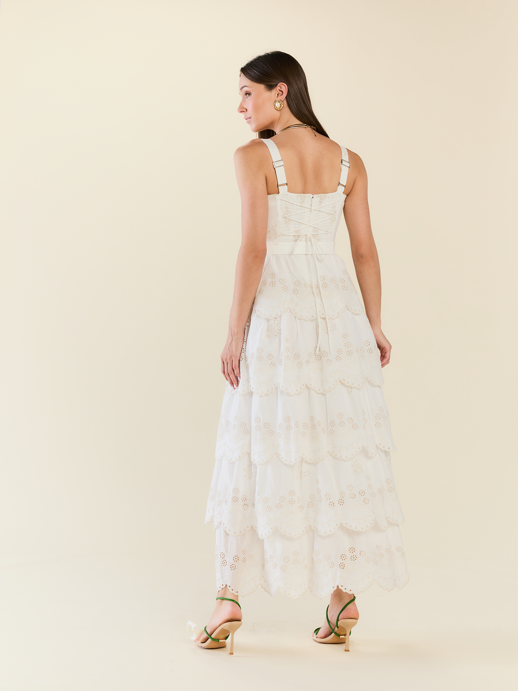 Amour Dress in White Eyelet