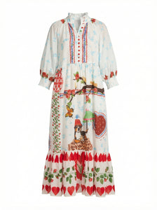 Eliza Dress in Alfie White