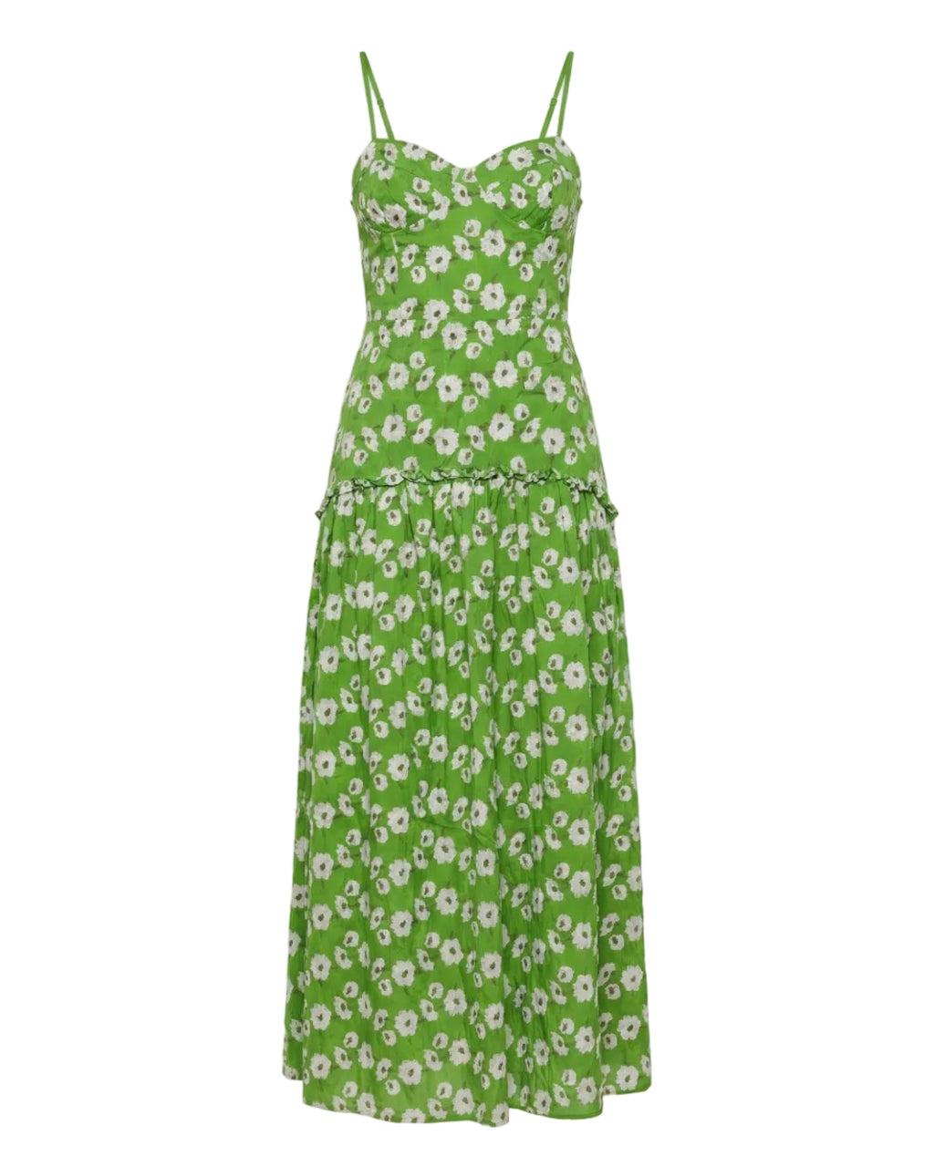 Lydia Dress in Magnolia Green Embroidery