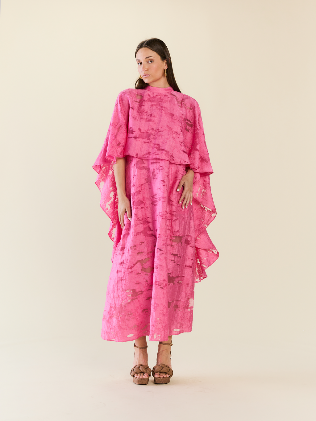 Luna Cape in Rosa Toscana