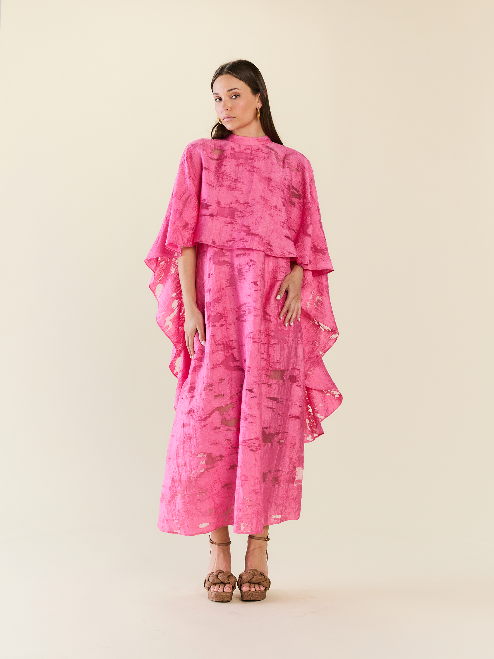 Luna Cape in Rosa Toscana