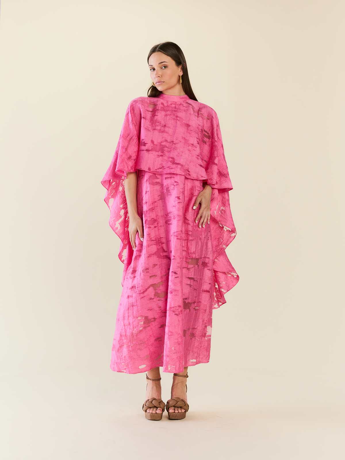 Luna Cape in Rosa Toscana