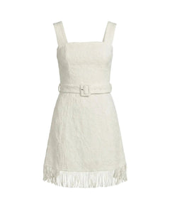 Sarah Bird Mini Dress in Chapel White Floral