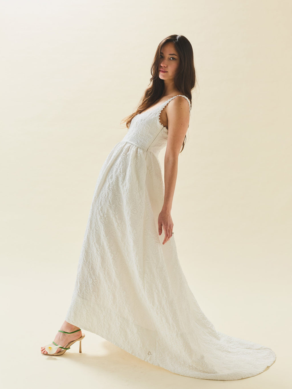 Brady Maxi Dress in Chapel White Floral