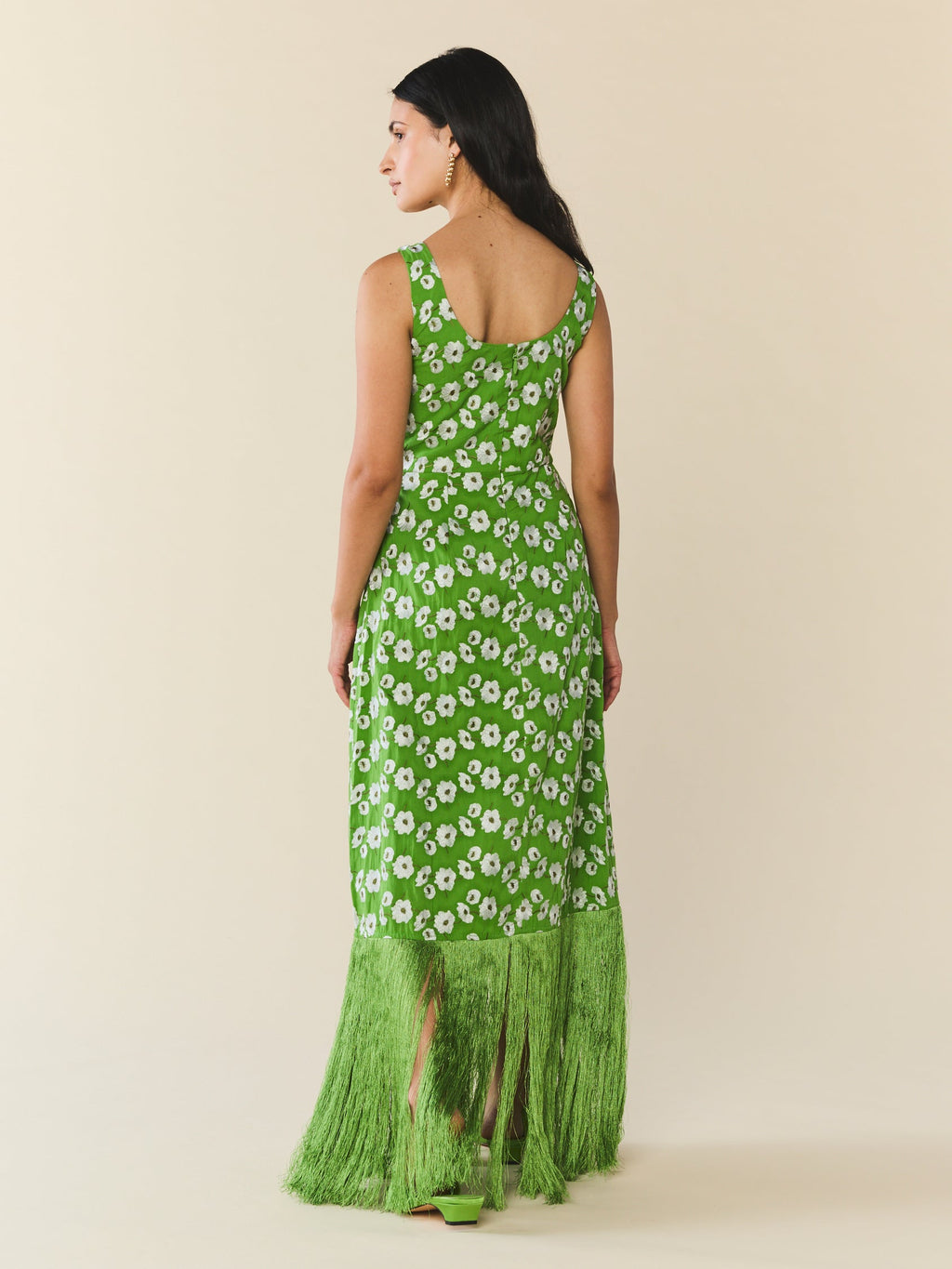 Hannah Dress in Magnolia Green Embroidery