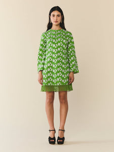 Tillie Dress in Magnolia Green Embroidery
