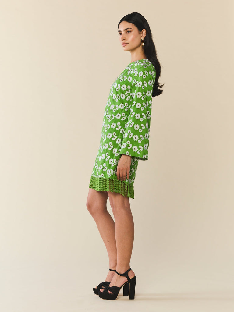 Tillie Dress in Magnolia Green Embroidery