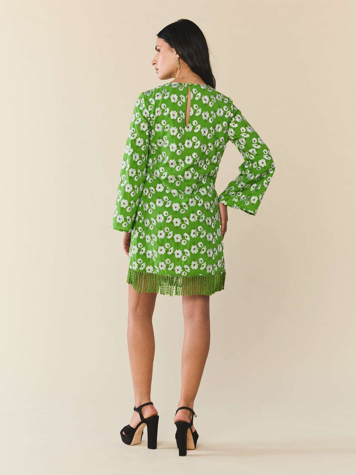 Tillie Dress in Magnolia Green Embroidery