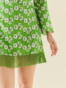 Tillie Dress in Magnolia Green Embroidery