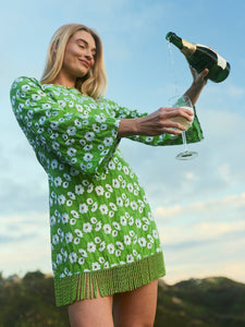 Tillie Dress in Magnolia Green Embroidery