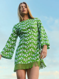 Tillie Dress in Magnolia Green Embroidery