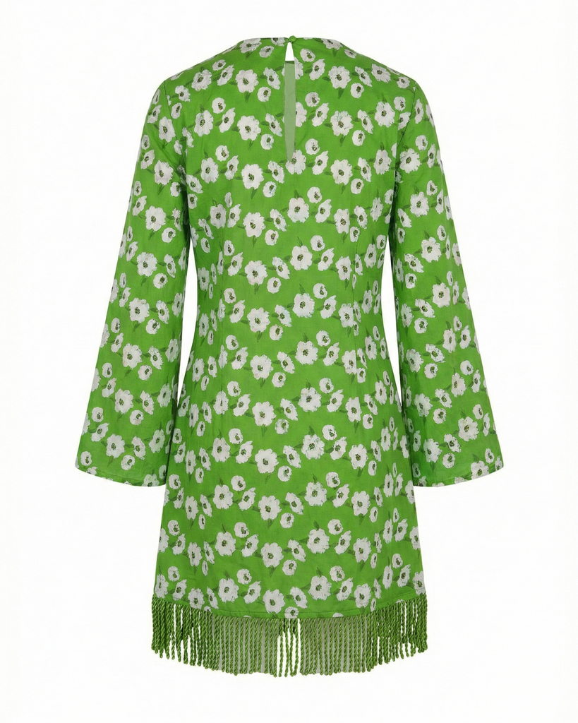 Tillie Dress in Magnolia Green Embroidery