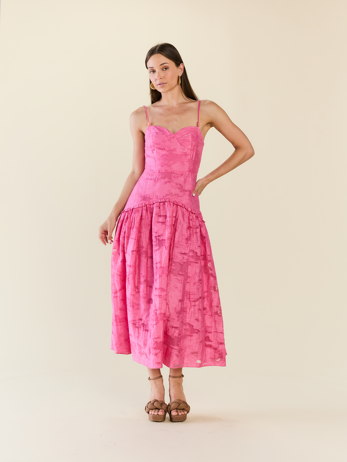 Lydia Dress in Rosa Toscana