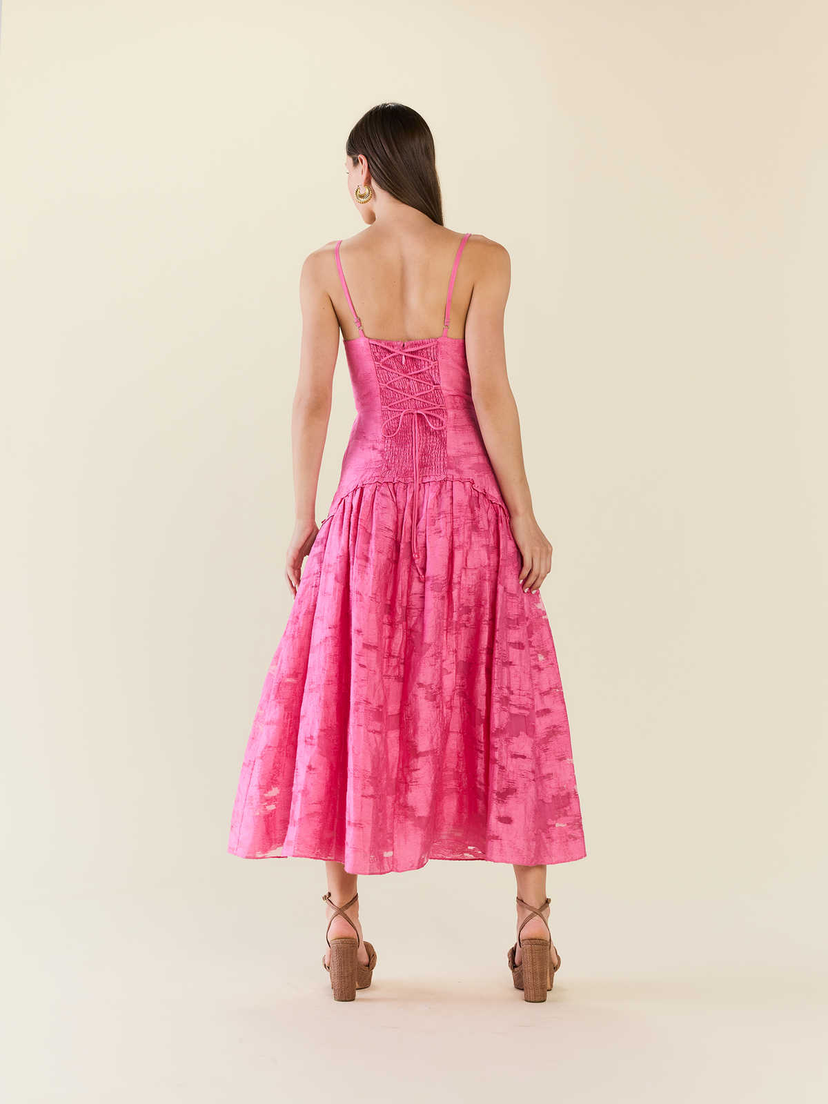 Lydia Dress in Rosa Toscana